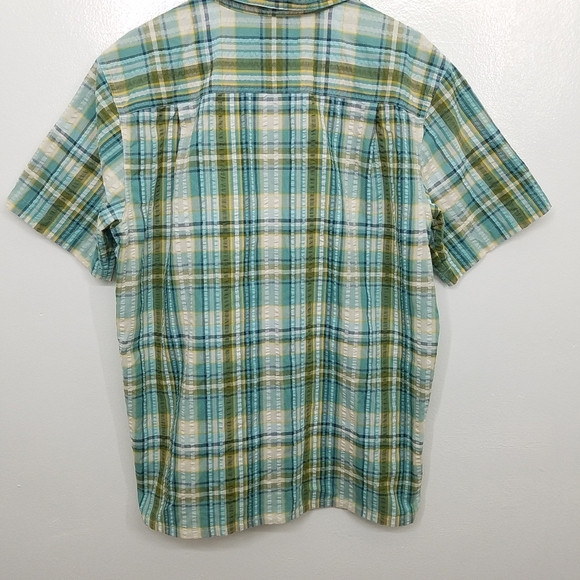 Patagonia Puckerware Shirt Organic Cotton Plaid in Beryl Green Large - Picture 8 of 13
